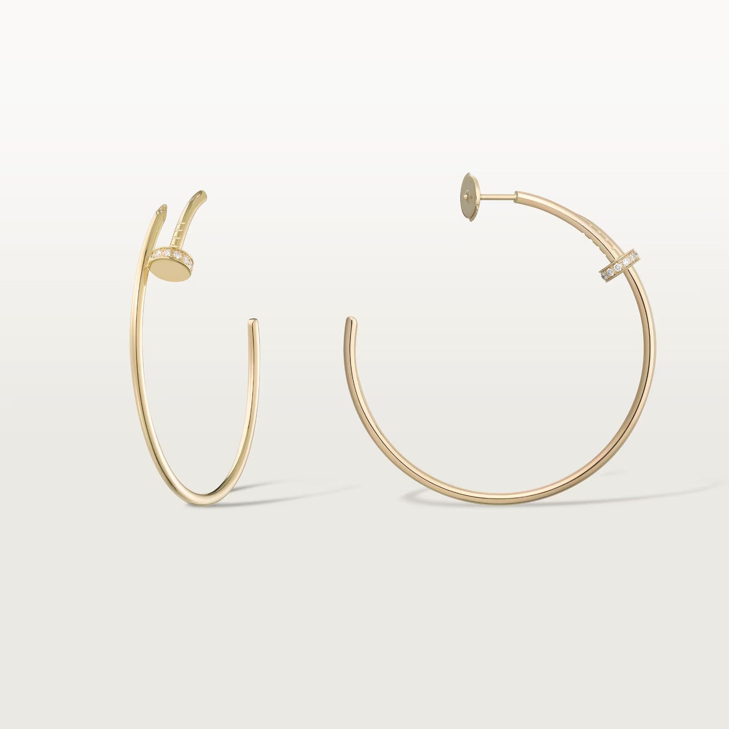 [ElanLuxe Jewelry]JUSTE HALF DIAMOND LARGE EARRINGS