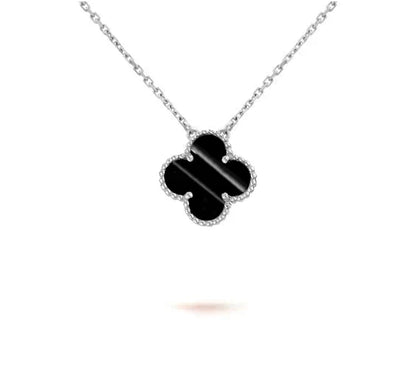 [ElanLuxe Jewelry]CLOVER 15MM NECKLACE SILVER COLLECTION