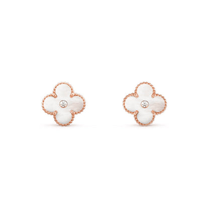 [ElanLuxe Jewelry]CLOVER  15MM DIAMOND EARRINGS COLLECTION