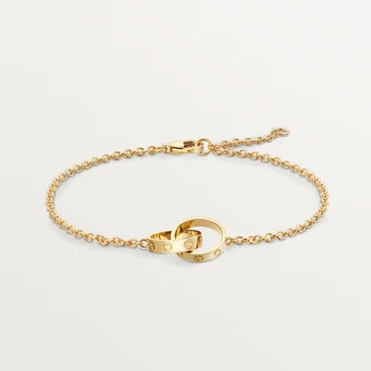 [ElanLuxe Jewelry]LOVE BRACELET DOUBLE RING
