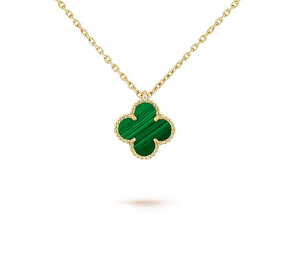 [ElanLuxe Jewelry]CLOVER MINI 9.5MM CARNELIANS NECKLACE COLLECTION