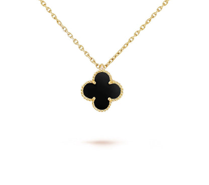[ElanLuxe Jewelry]CLOVER MINI 9.5MM CARNELIANS NECKLACE COLLECTION