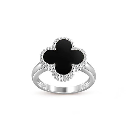 [ElanLuxe Jewelry]CLOVER SILVER RING COLLECTION