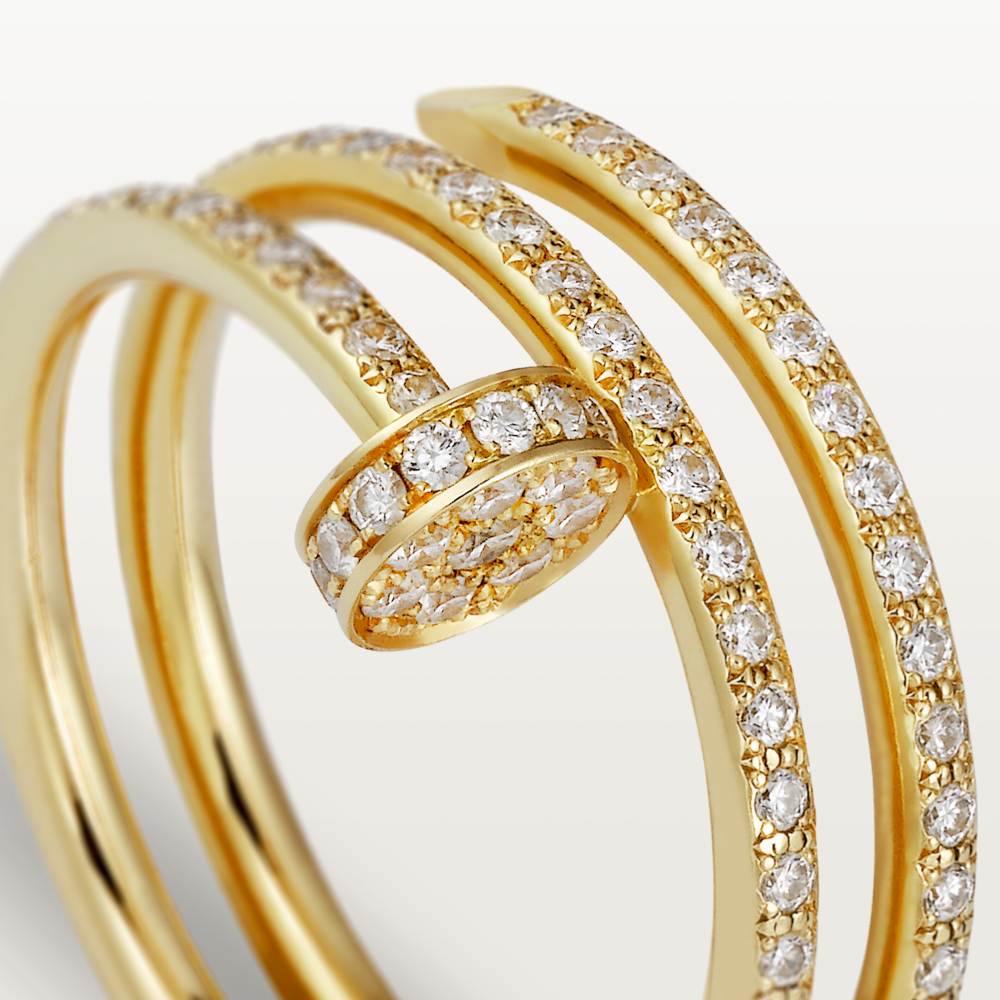 [ElanLuxe Jewelry]JUSTE RING diamond-encrusted double-circle