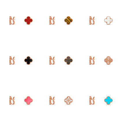 [ElanLuxe Jewelry]CLOVER 15MM MOP EARRINGS COLLECTION