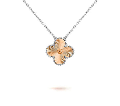 [ElanLuxe Jewelry]CLOVER 15MM NECKLACE SILVER COLLECTION