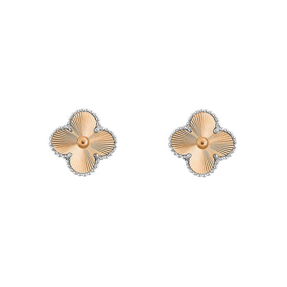 [ElanLuxe Jewelry]CLOVER SILVER 15MM EARRINGS COLLECTION