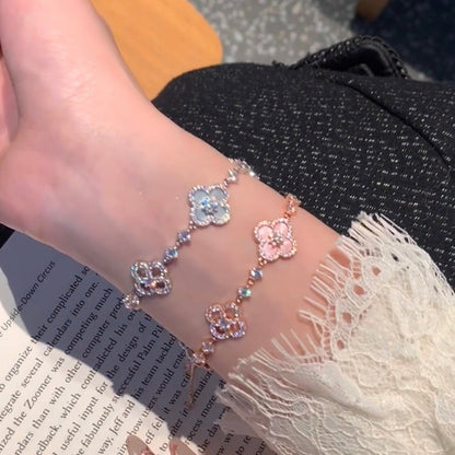 [ElanLuxe Jewelry]CLOVER 5 MOTIF PINK BLUE RED WHITE BRACELET