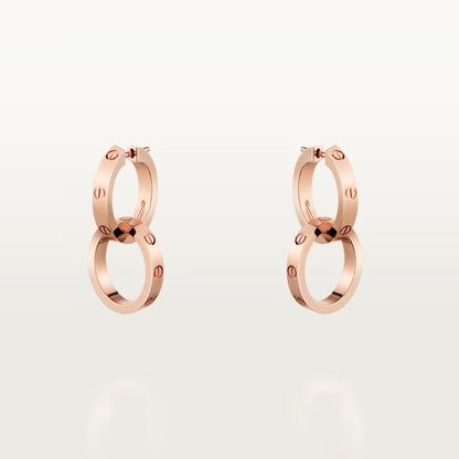 [ElanLuxe Jewelry]LOVE 3.3MM DANGLE EARRINGS