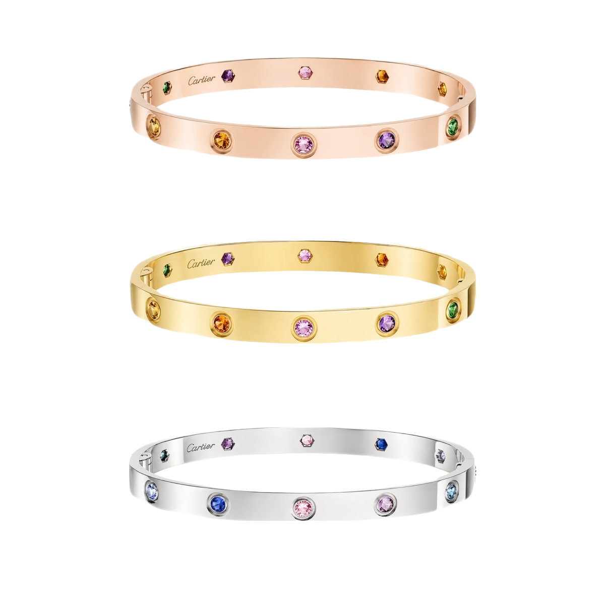 [ElanLuxe Jewelry]2026 RAINBOW LOVE BRACELET 6.1MM  10 DIAMONDS