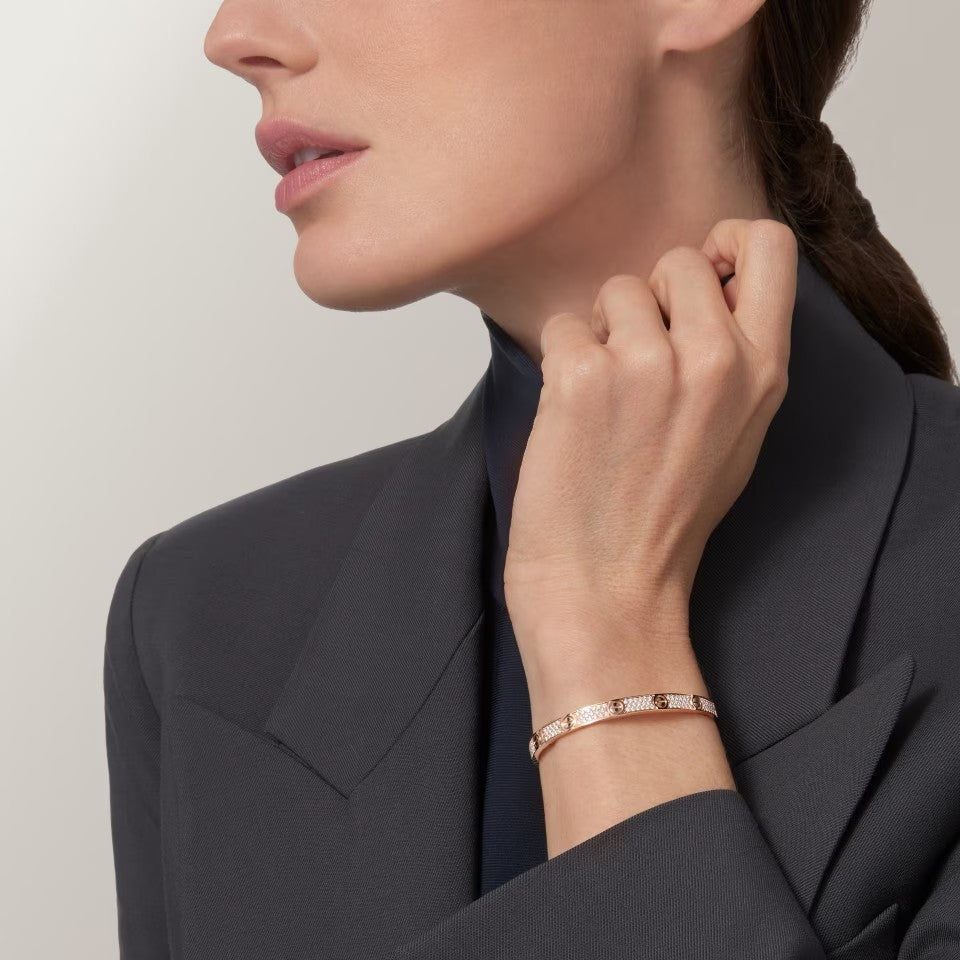 [ElanLuxe Jewelry]LOVE BRACELET 4.8MM DIAMOND-PAVED