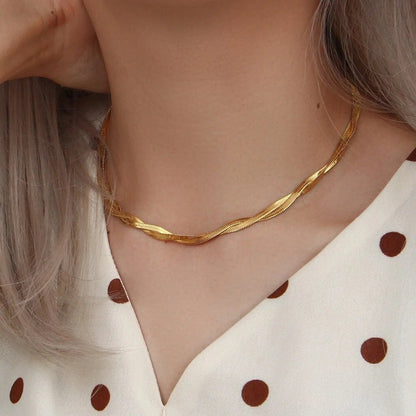 [ElanLuxe]Lysa Twisted Chain Necklace