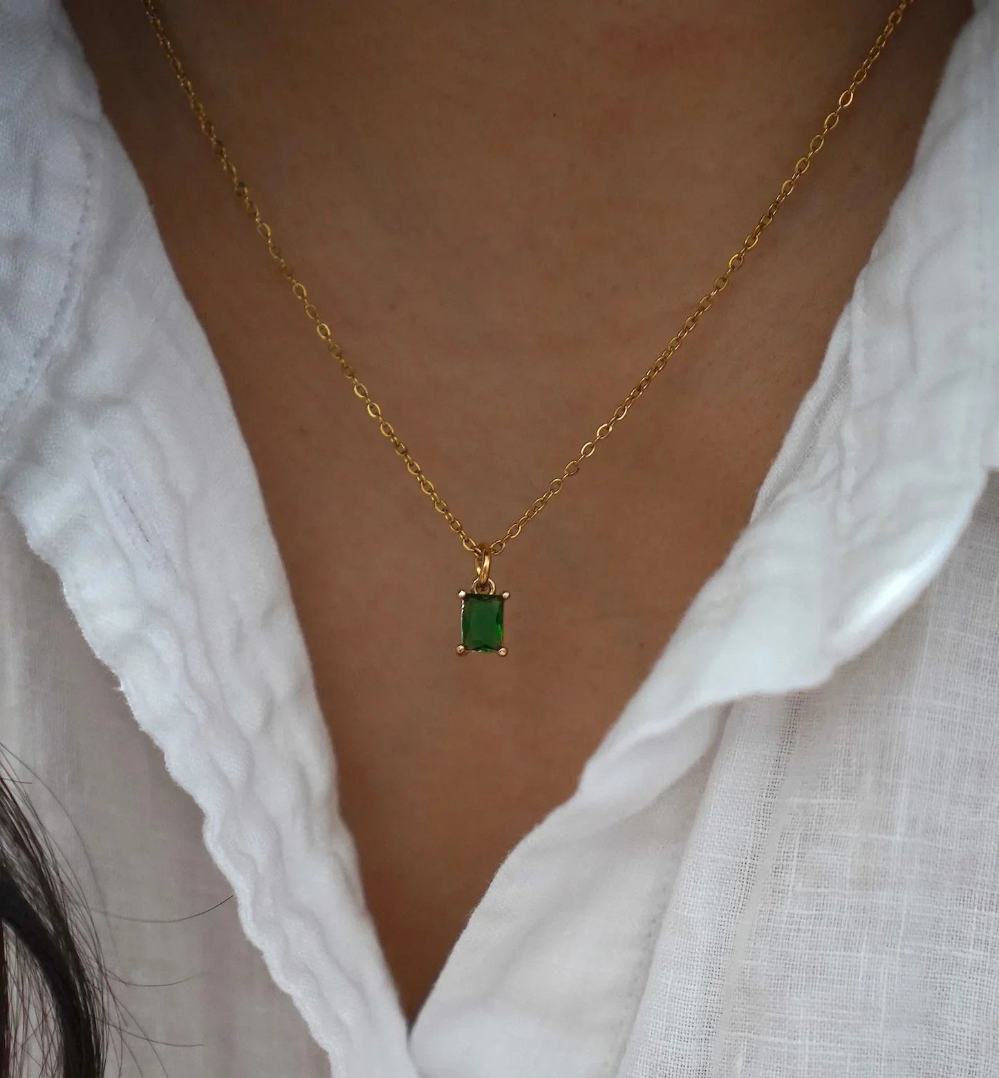 [ElanLuxe]Emi Green Necklace