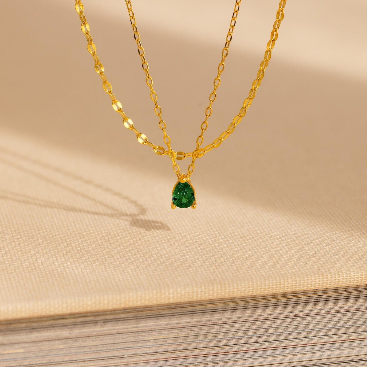 Duo Layered Birthstone Necklace