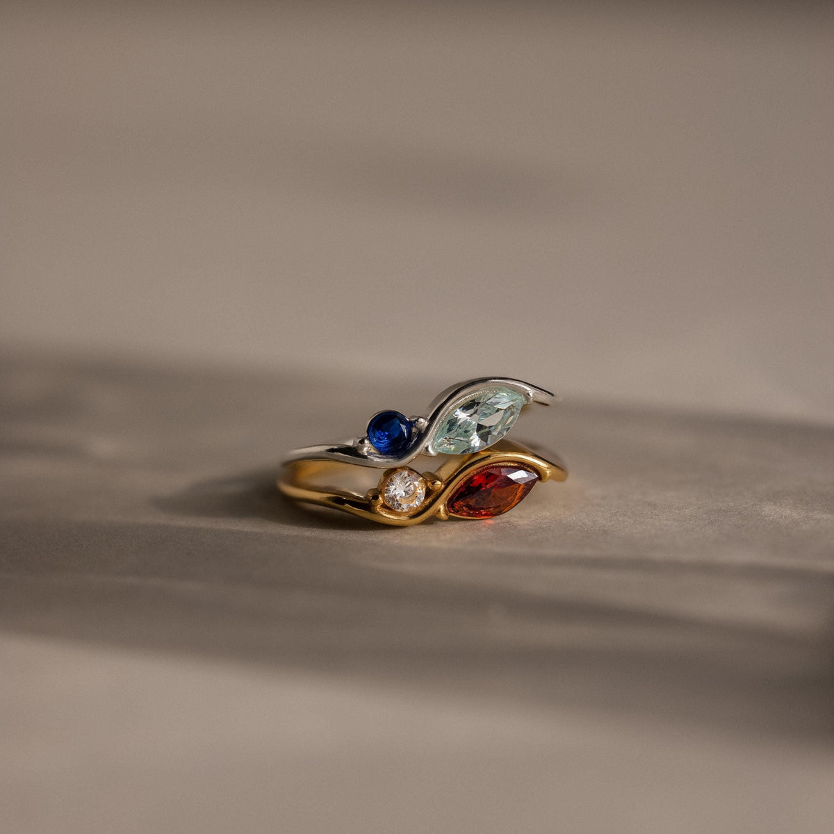Toi et Moi Infinity Birthstone Ring