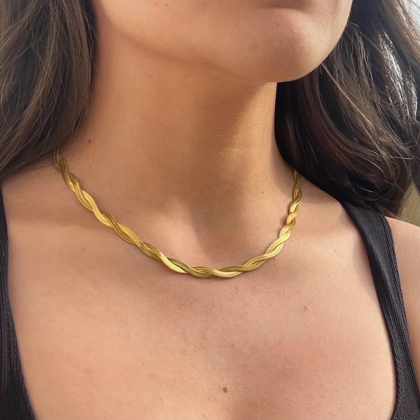 [ElanLuxe]Lysa Twisted Chain Necklace