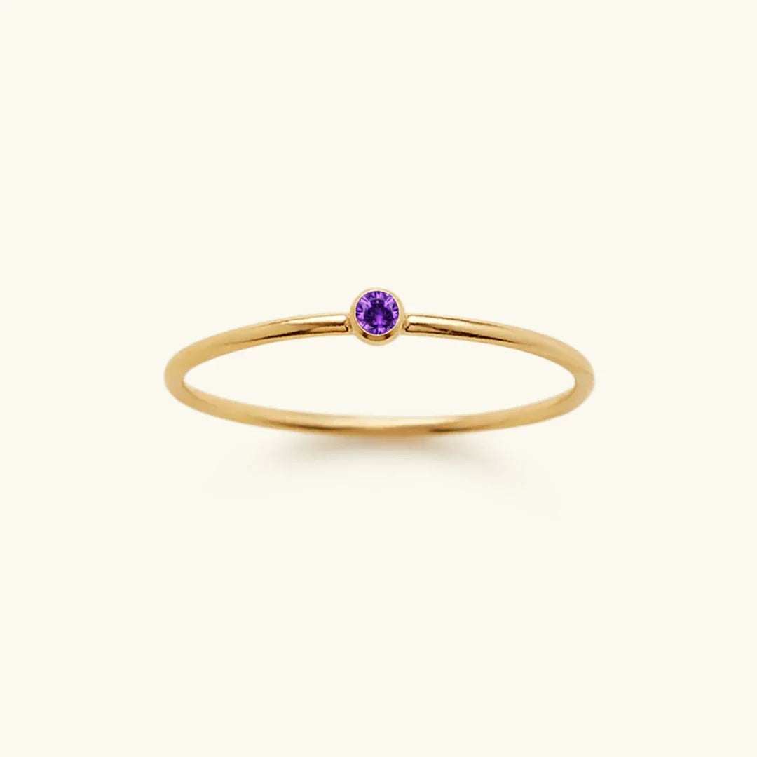 [ElanLuxe]Amelia Birthstone Stacker Ring