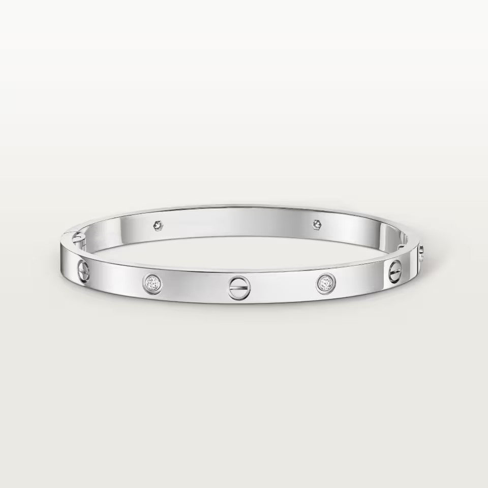 [ElanLuxe Jewelry]LOVE BRACELET 4.8MM 4 DIAMONDS