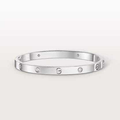 [ElanLuxe Jewelry]LOVE BRACELET 4.8MM 4 DIAMONDS