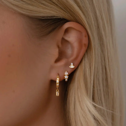 [ElanLuxe]Cassidy Diamond Hoops