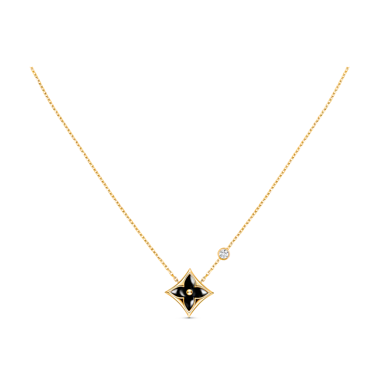 [ElanLuxe Jewelry]STAR BLACK MOP NECKLACE
