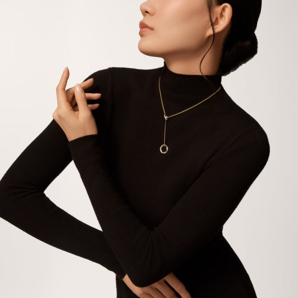 [ElanLuxe Jewelry]TRINITY DIAMONDS NECKLACE