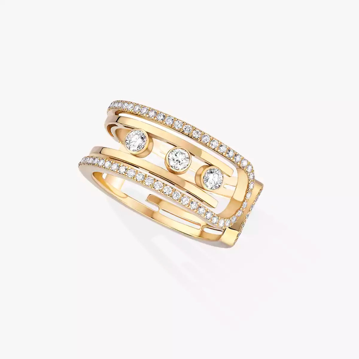 [ElanLuxe Jewelry]Move 10th Diamond Ring in Gold