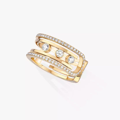 [ElanLuxe Jewelry]Move 10th Diamond Ring in Gold