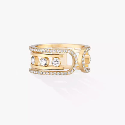 [ElanLuxe Jewelry]Move 10th Diamond Ring in Gold