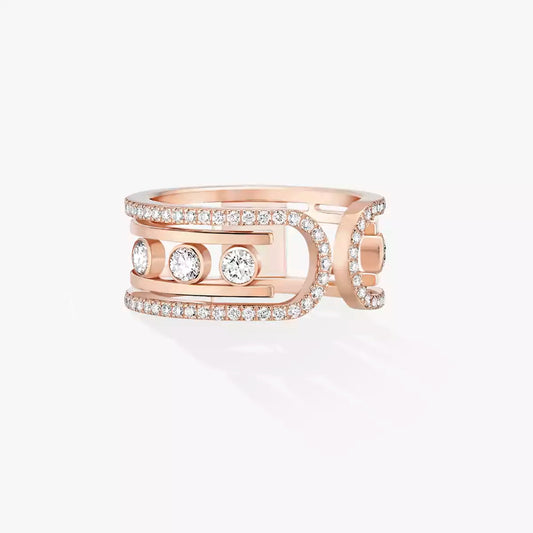 [ElanLuxe Jewelry]Move 10th Diamond Ring in Gold
