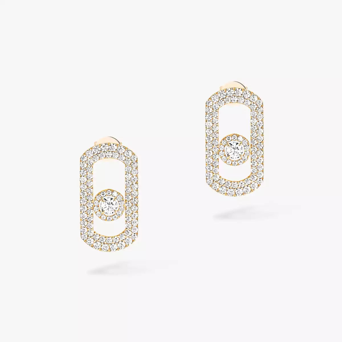 [ElanLuxe Jewelry]So Move Pavé-Set Diamond Earrings in White Gold