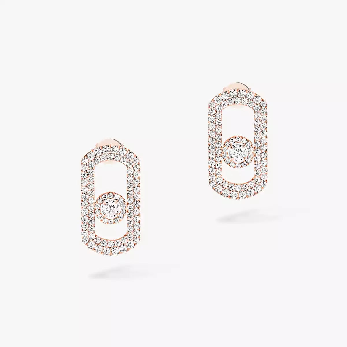 [ElanLuxe Jewelry]So Move Pavé-Set Diamond Earrings in White Gold