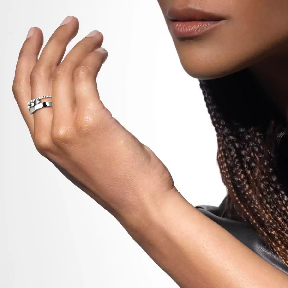 [ElanLuxe Jewelry]Move Romane Diamond Ring