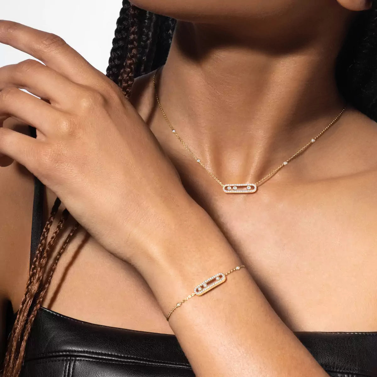 [ElanLuxe Jewelry]Pav Baby Move Diamond Bracelet