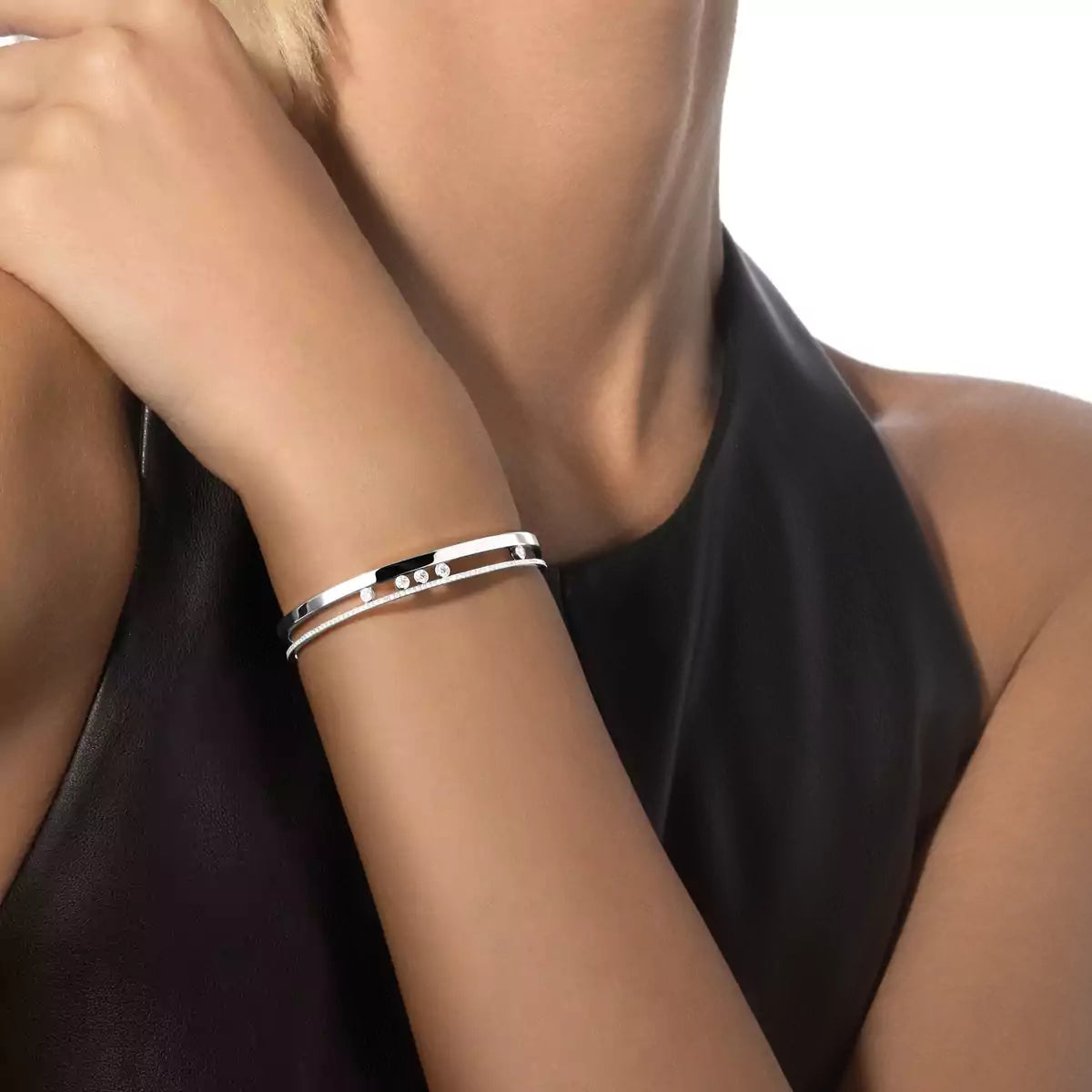 [ElanLuxe Jewelry]Move Romane Diamond Bangle Bracelet