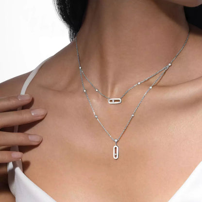 [ElanLuxe Jewelry] Move Uno Diamond Necklace