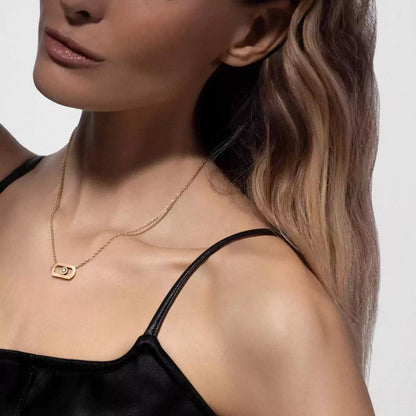 [ElanLuxe Jewelry]So Move Diamond Necklace in Gold