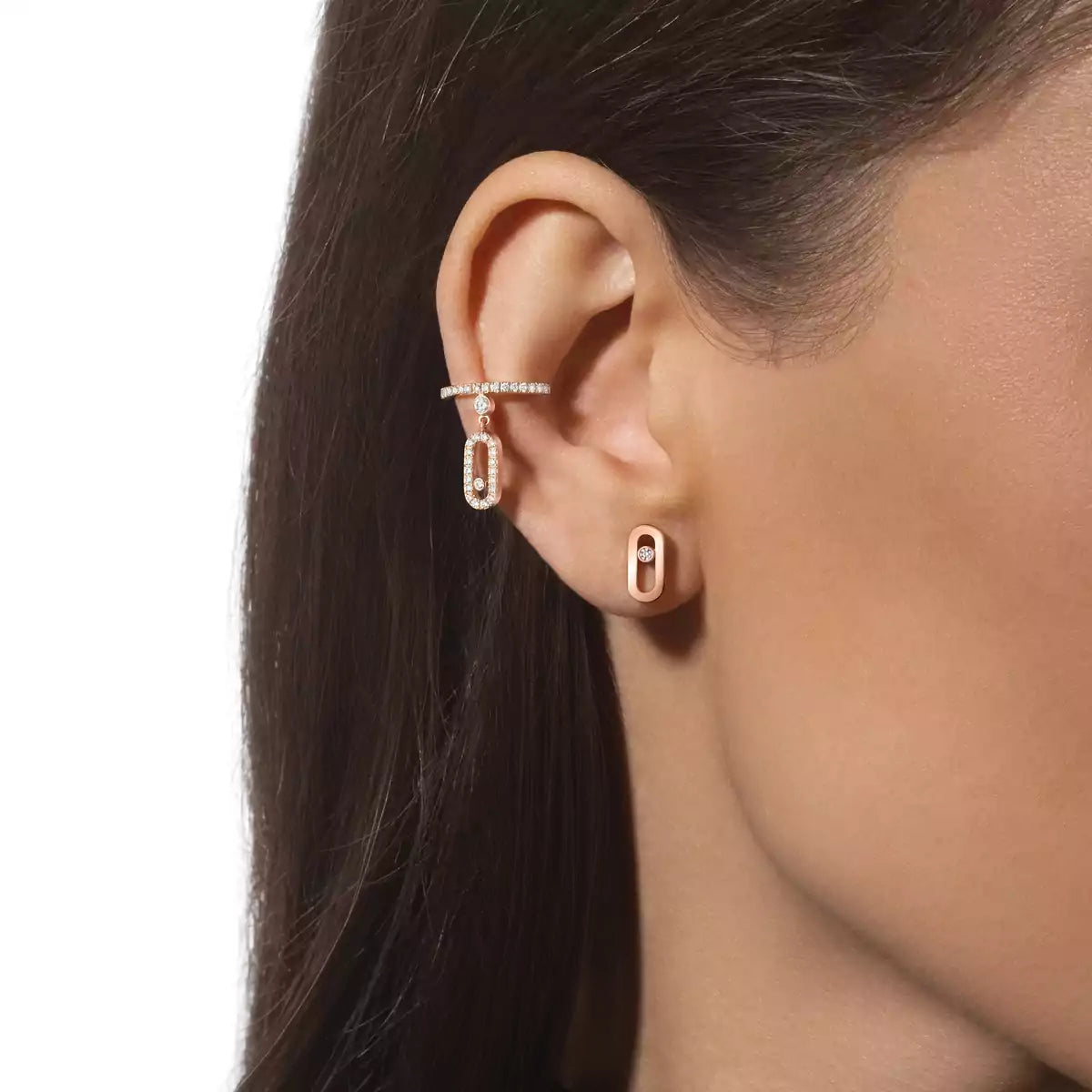 [ElanLuxe Jewelry]Move Uno Diamond Stud Earrings