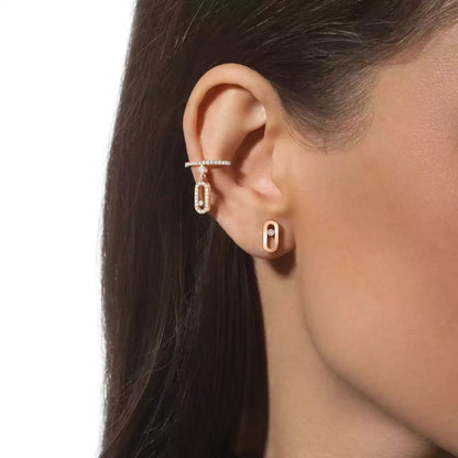 [ElanLuxe Jewelry]Move Uno Diamond Stud Earrings