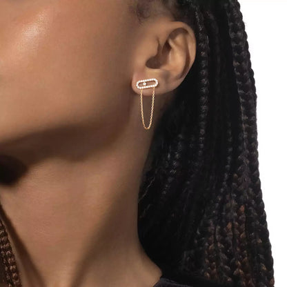 [ElanLuxe Jewelry]Move Uno Diamond Earrings