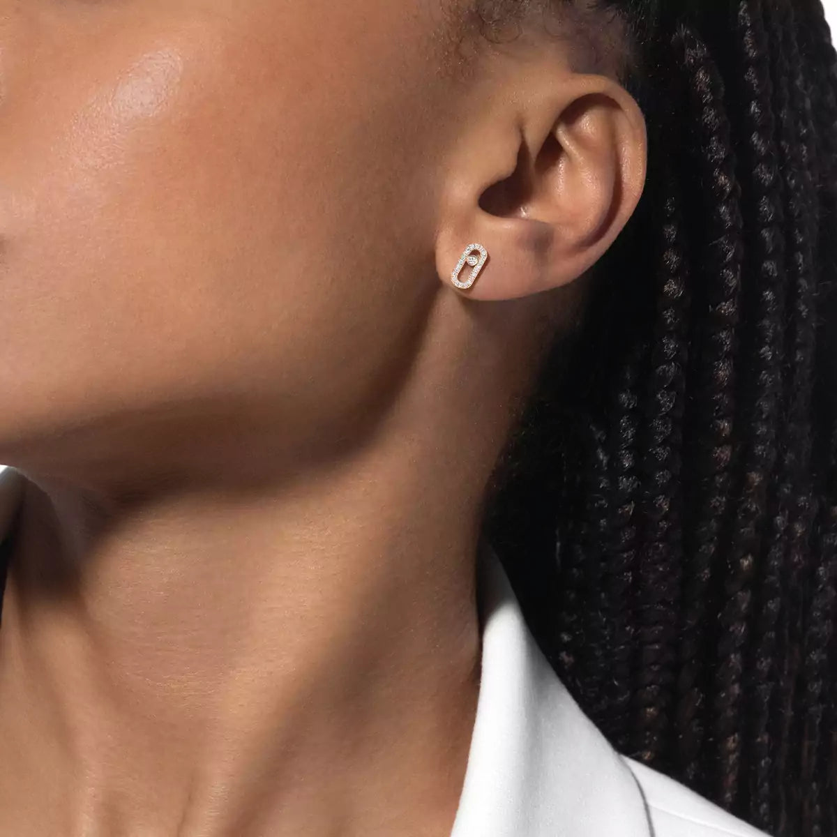 [ElanLuxe Jewelry]Diamond Earrings Move Uno