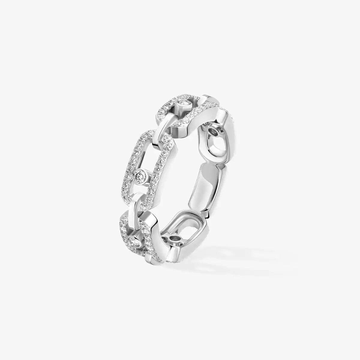 [ElanLuxe Jewelry]Move Link Pave_-Set Diamond Ring in Gold