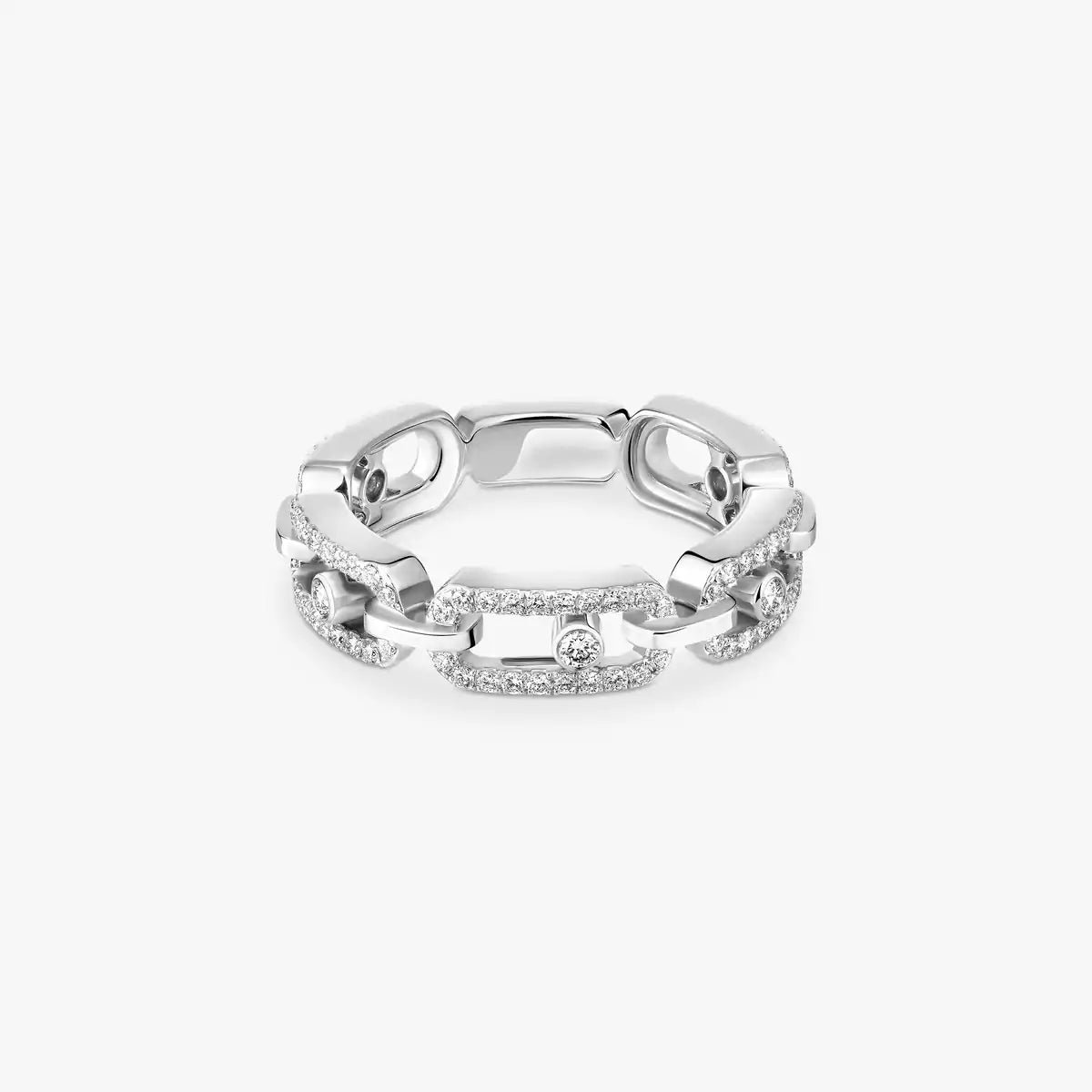 [ElanLuxe Jewelry]Move Link Pave_-Set Diamond Ring in Gold