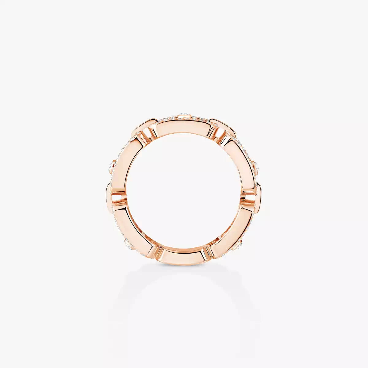 [ElanLuxe Jewelry]Move Link Pave_-Set Diamond Ring in Gold