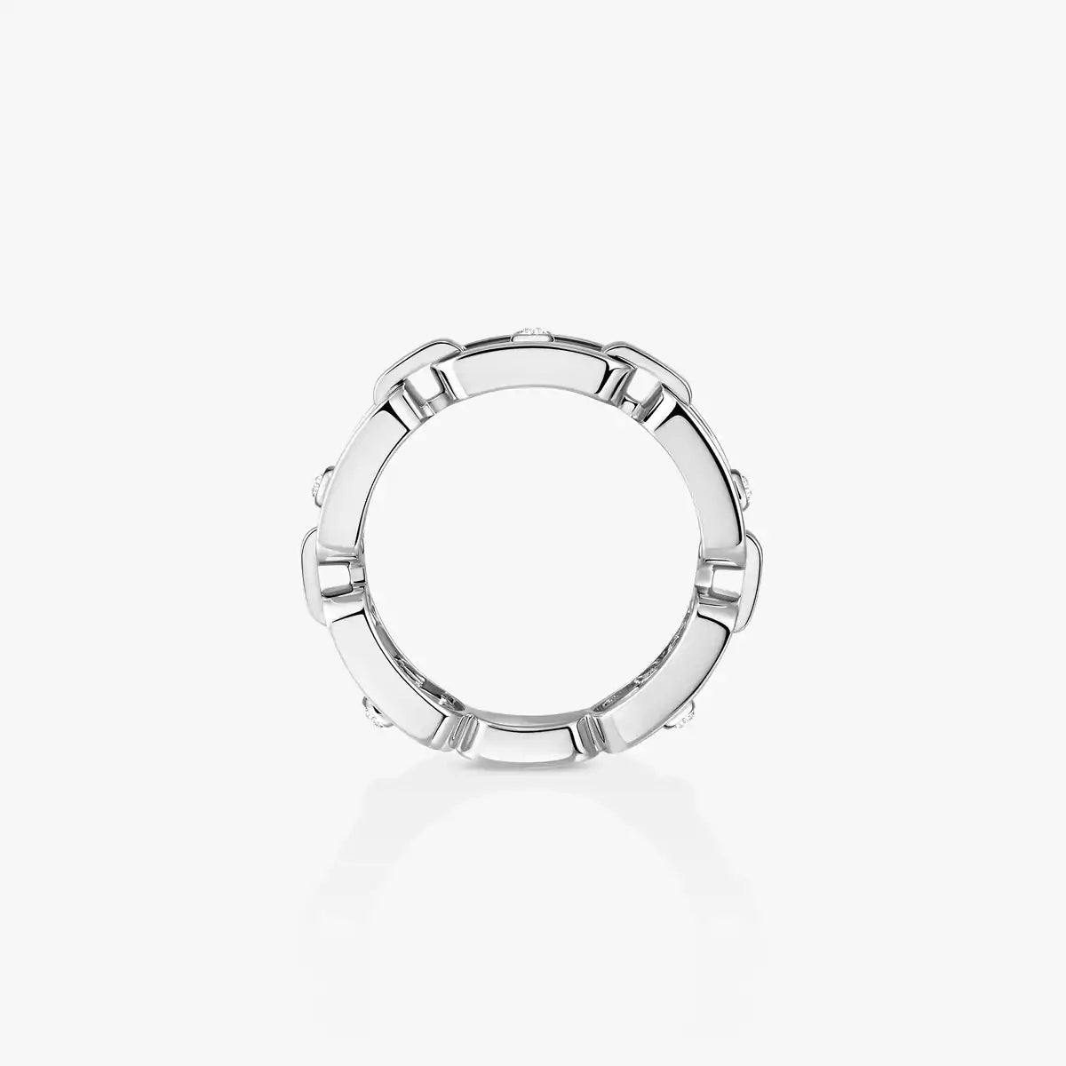 [ElanLuxe Jewelry]Move Link Pave_-Set Diamond Ring in Gold