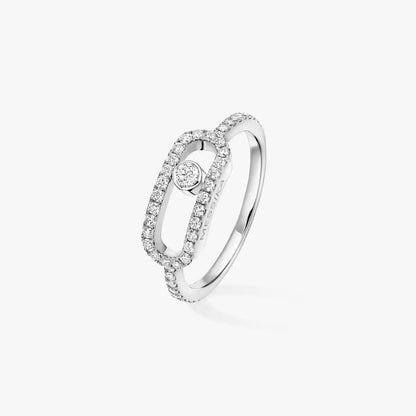 [ElanLuxe Jewelry]Move Uno Diamond Ring in Gold