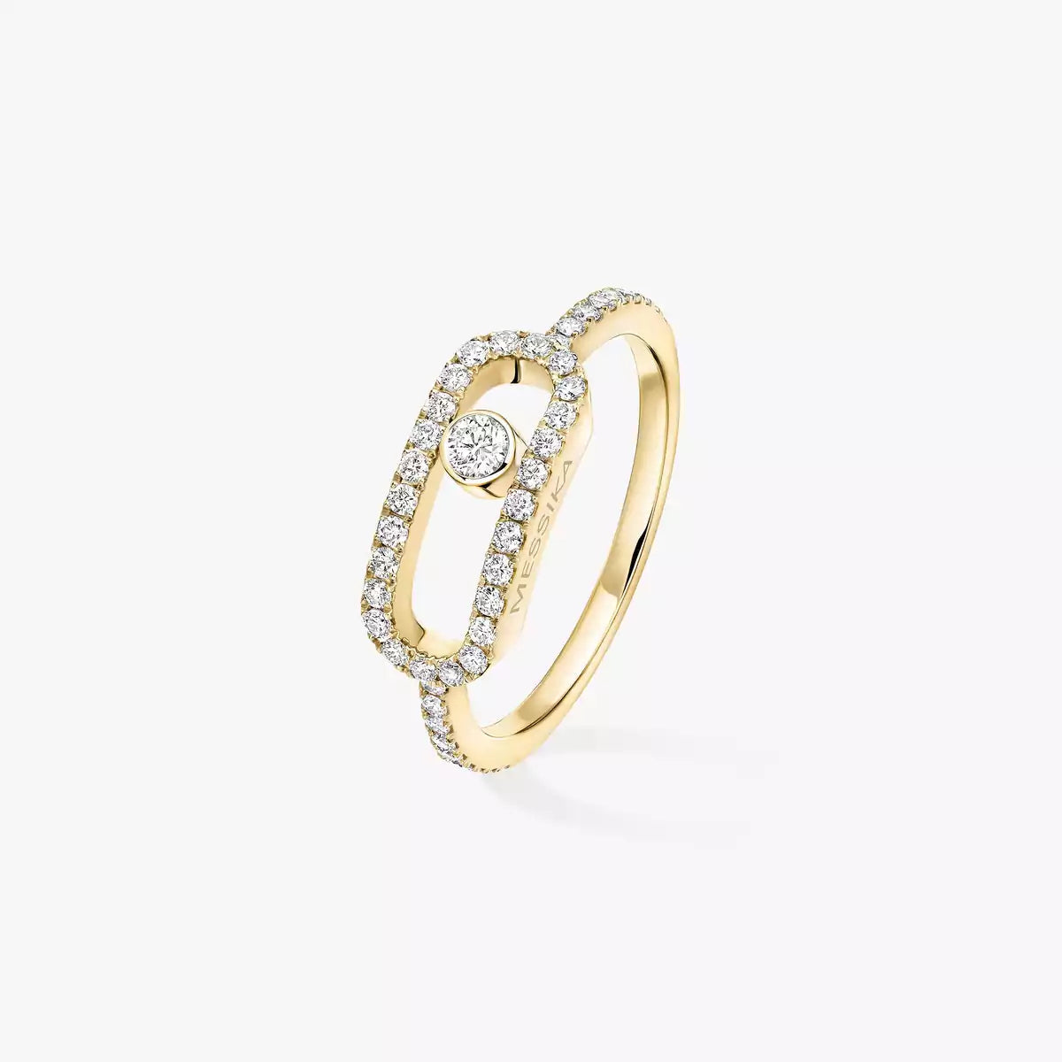 [ElanLuxe Jewelry]Move Uno Diamond Ring in Gold