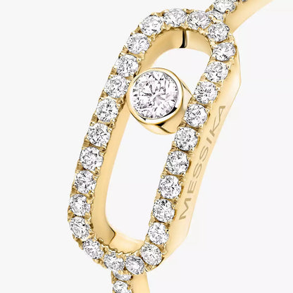 [ElanLuxe Jewelry]Move Uno Diamond Ring in Gold