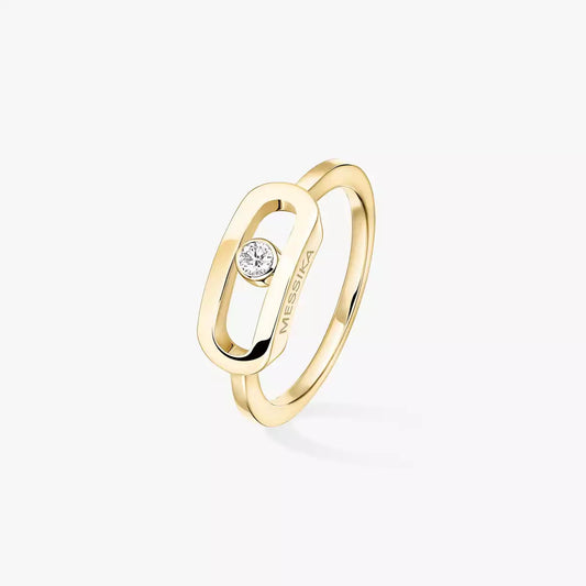 [ElanLuxe Jewelry]Move Uno Diamond Ring in Gold