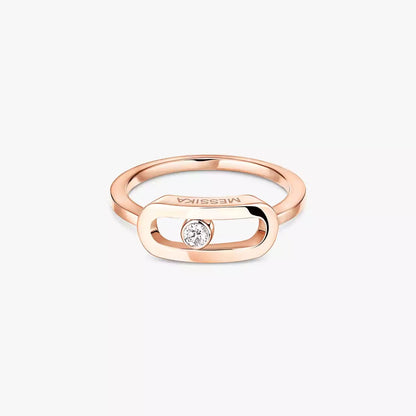 [ElanLuxe Jewelry]Move Uno Diamond Ring in Gold